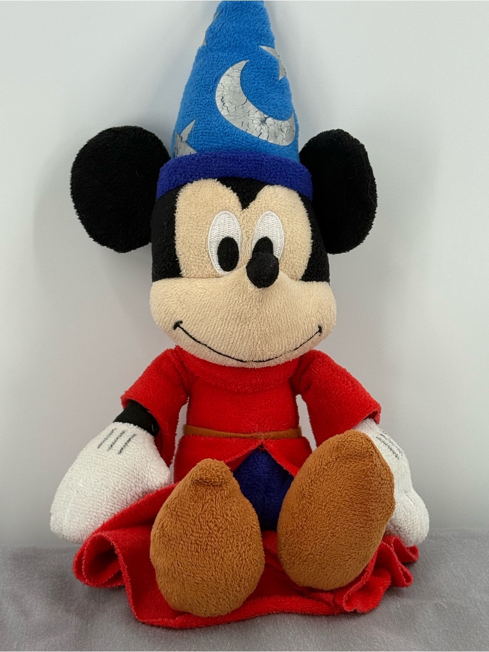 Disney Sorcerer Mickey Plush - Blue Hat, Red Robe, Black Ears
